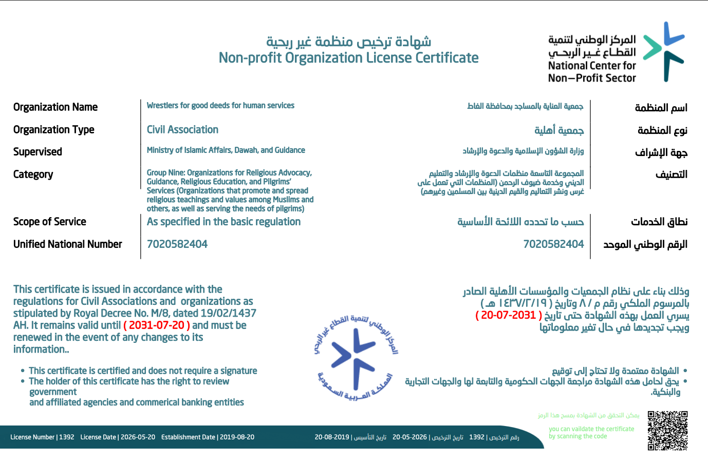 رخصة الجمعية
